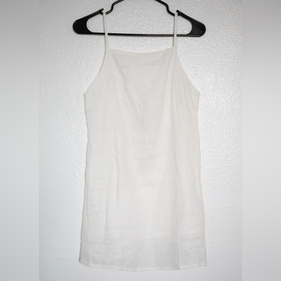 Free Label White Linen Mini Dress Small - Picture 2 of 6